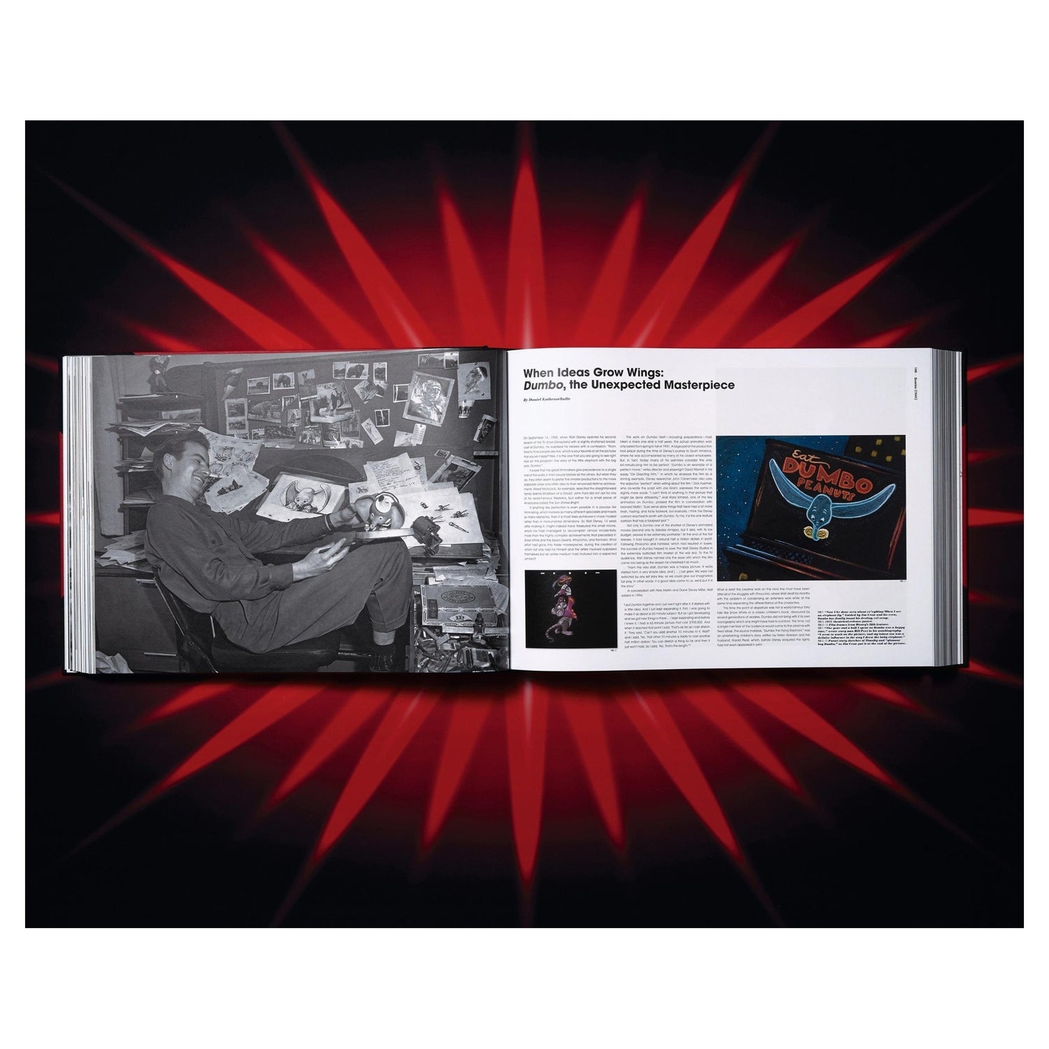 Markantes Coverdesign in Rot-Schwarz mit Mickey Mouse