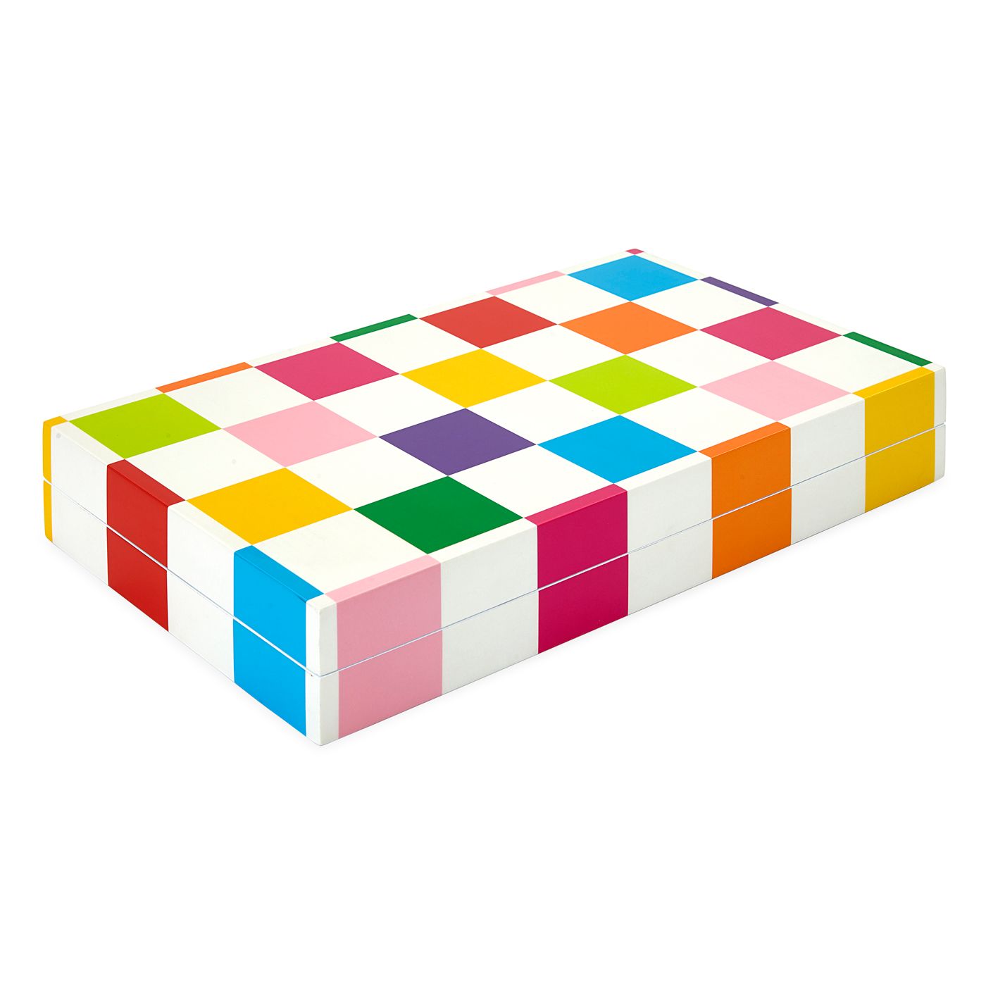 Farbenfrohes Backgammon-Set als dekoratives Designobjekt von Jonathan Adler