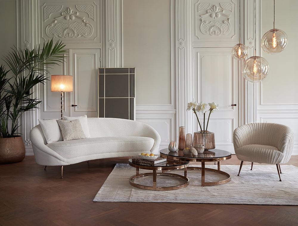 Couchtisch MILAGRO 2er-Set mit Glas und bronzefinish von Light & Living