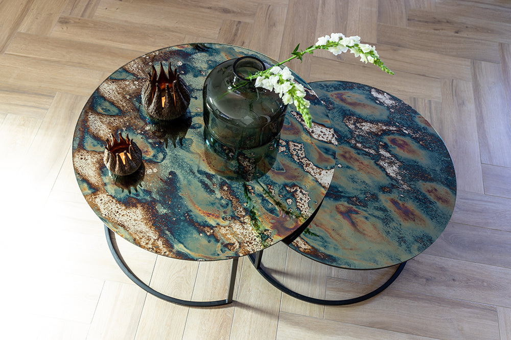 Couchtisch TABUN in antik matt-schwarz von Light & Living