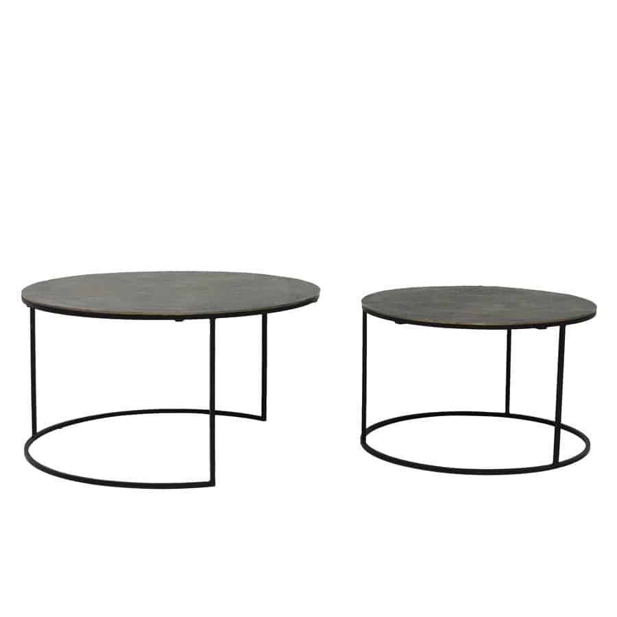 Couchtisch RENGO Textur antik Bronze