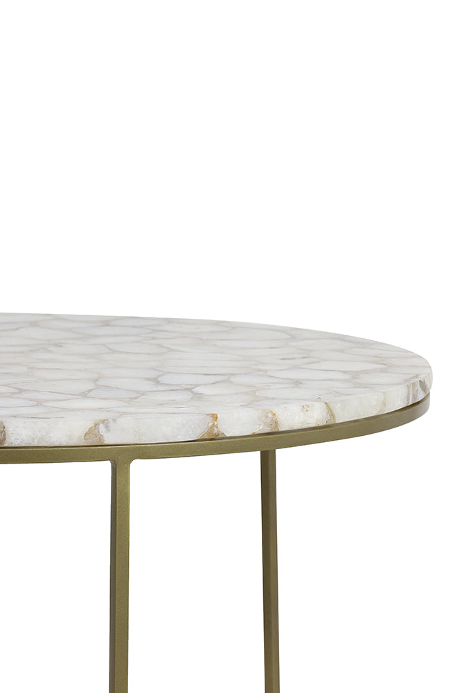 Couchtisch AXAT aus dem Stein Achat in antik-bronze von Light & Living