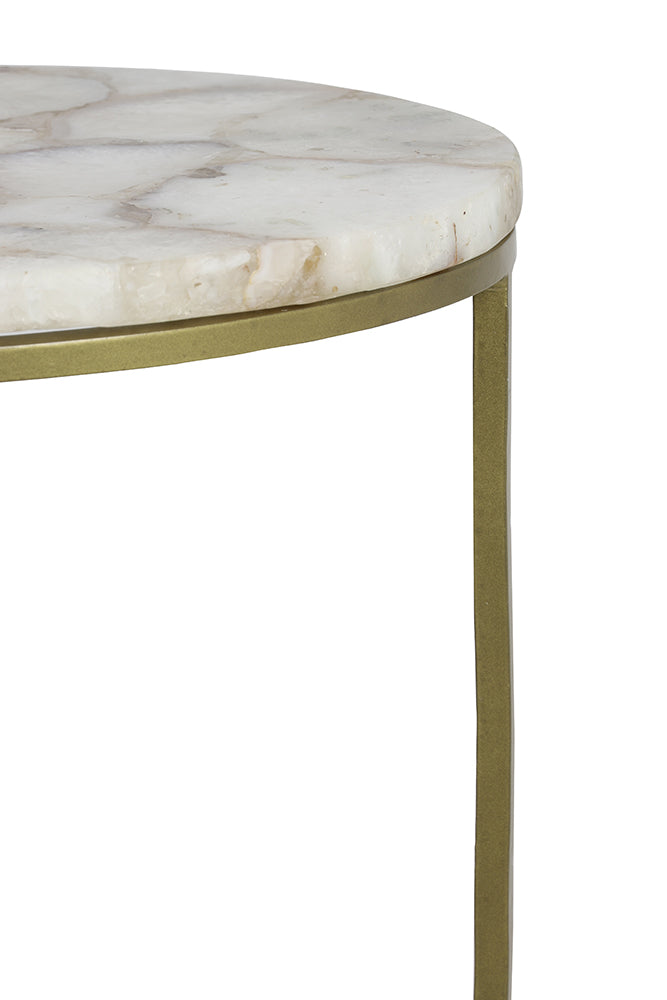 Couchtisch AXAT aus dem Stein Achat in antik-bronze von Light & Living