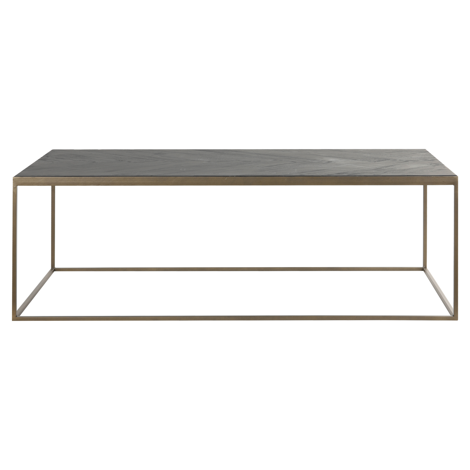 Robuster und stilvoller Couchtisch in Schwarz und Bronze