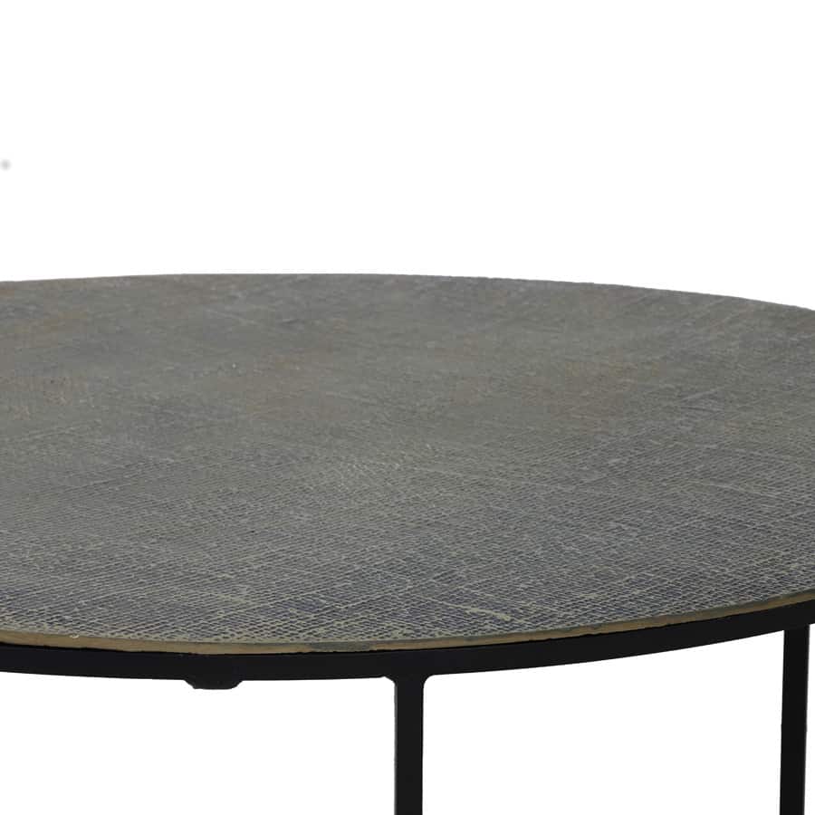 Couchtisch RENGO Textur antik Bronze