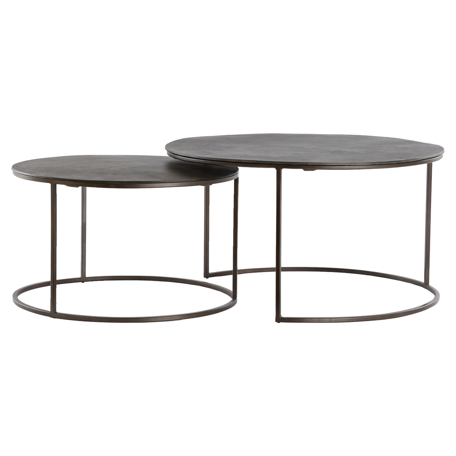 TALCA Couchtische im Set, aus Aluminium und Eisen gefertigt