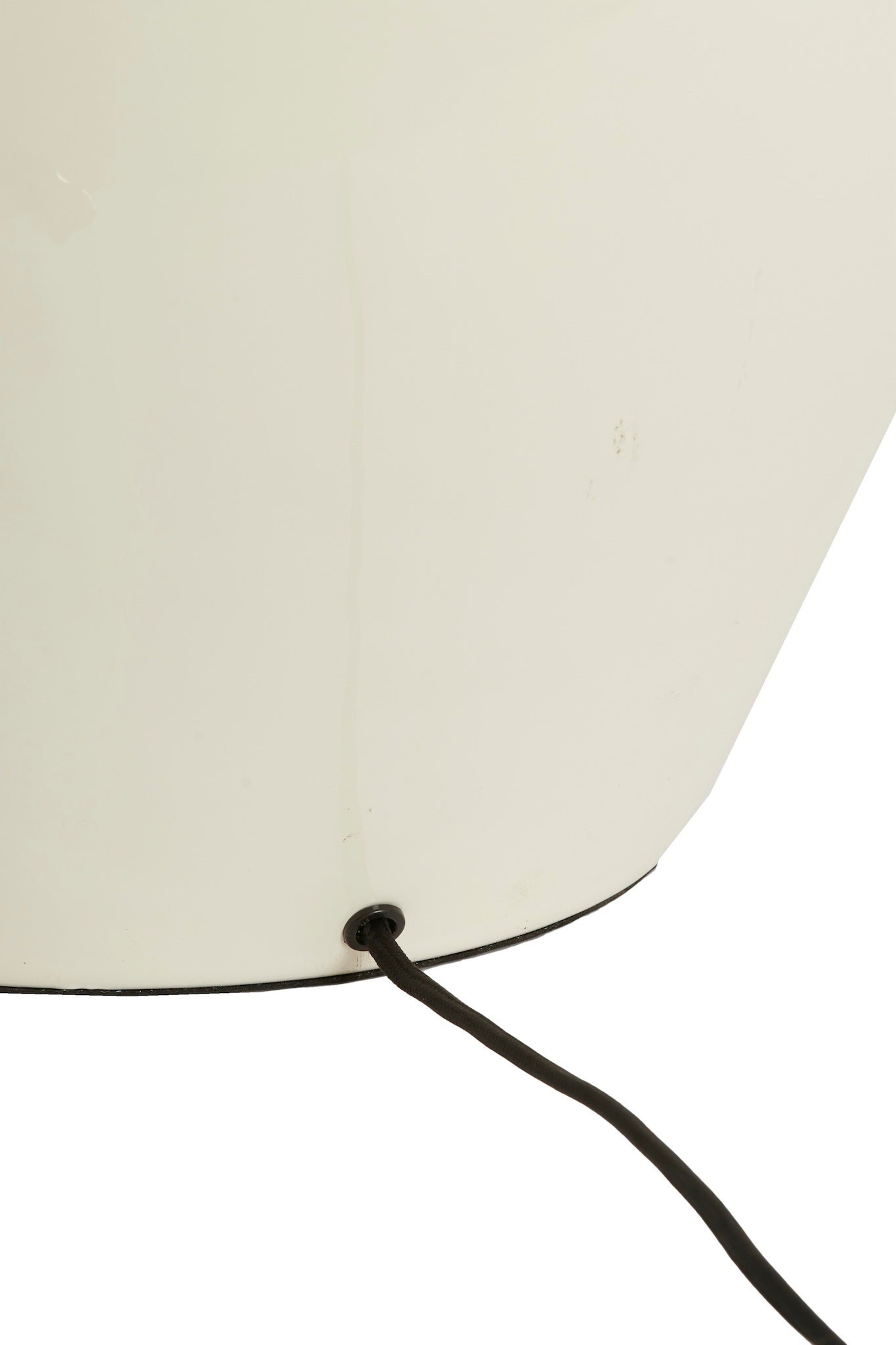Tischleuchte NANA creme mit Stoffschirm sandfarben rund H125 cm