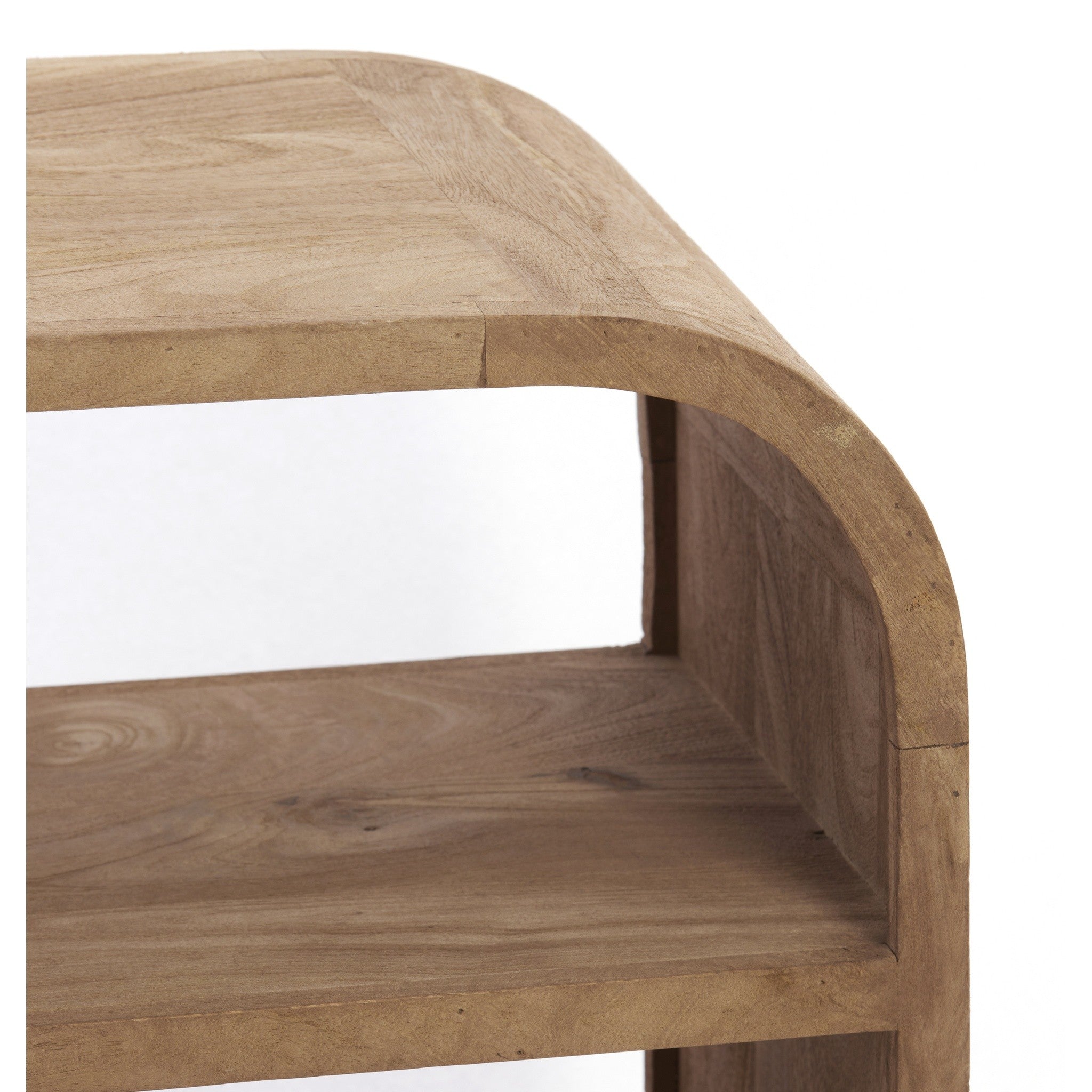 Stilvolles Sideboard in Grau-Braun matt mit offenen Ablagen