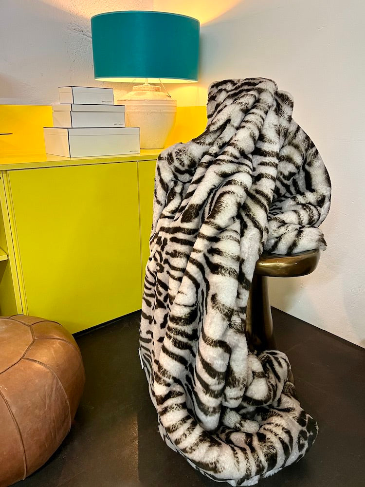Decke TIGER off-white/schwarz