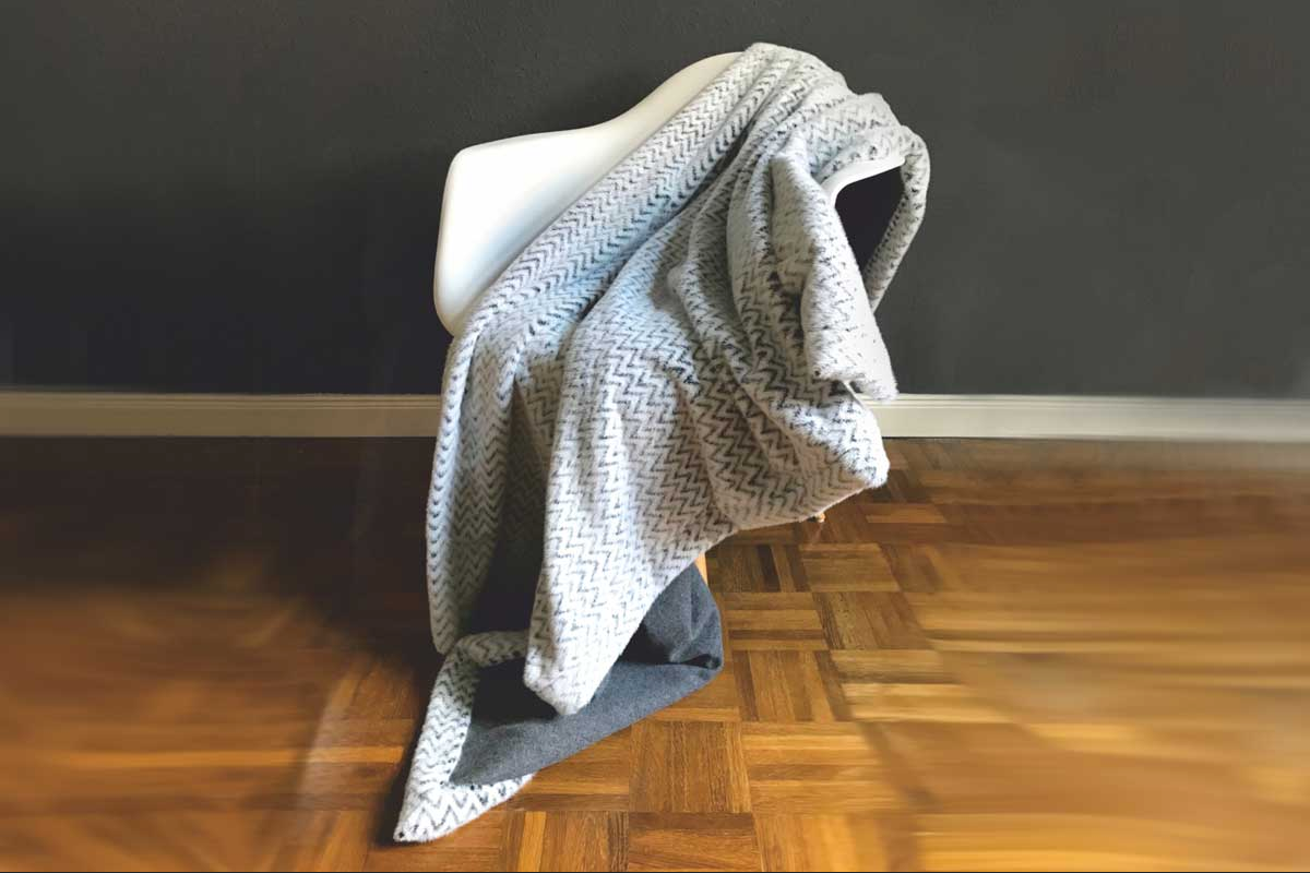 CARMA Plaid "Zigzag" grau-weiss