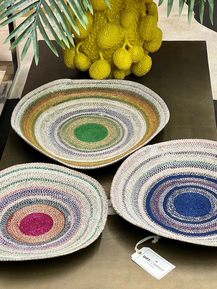 Boathouse decorative bowl set 3 pieces, seagrass