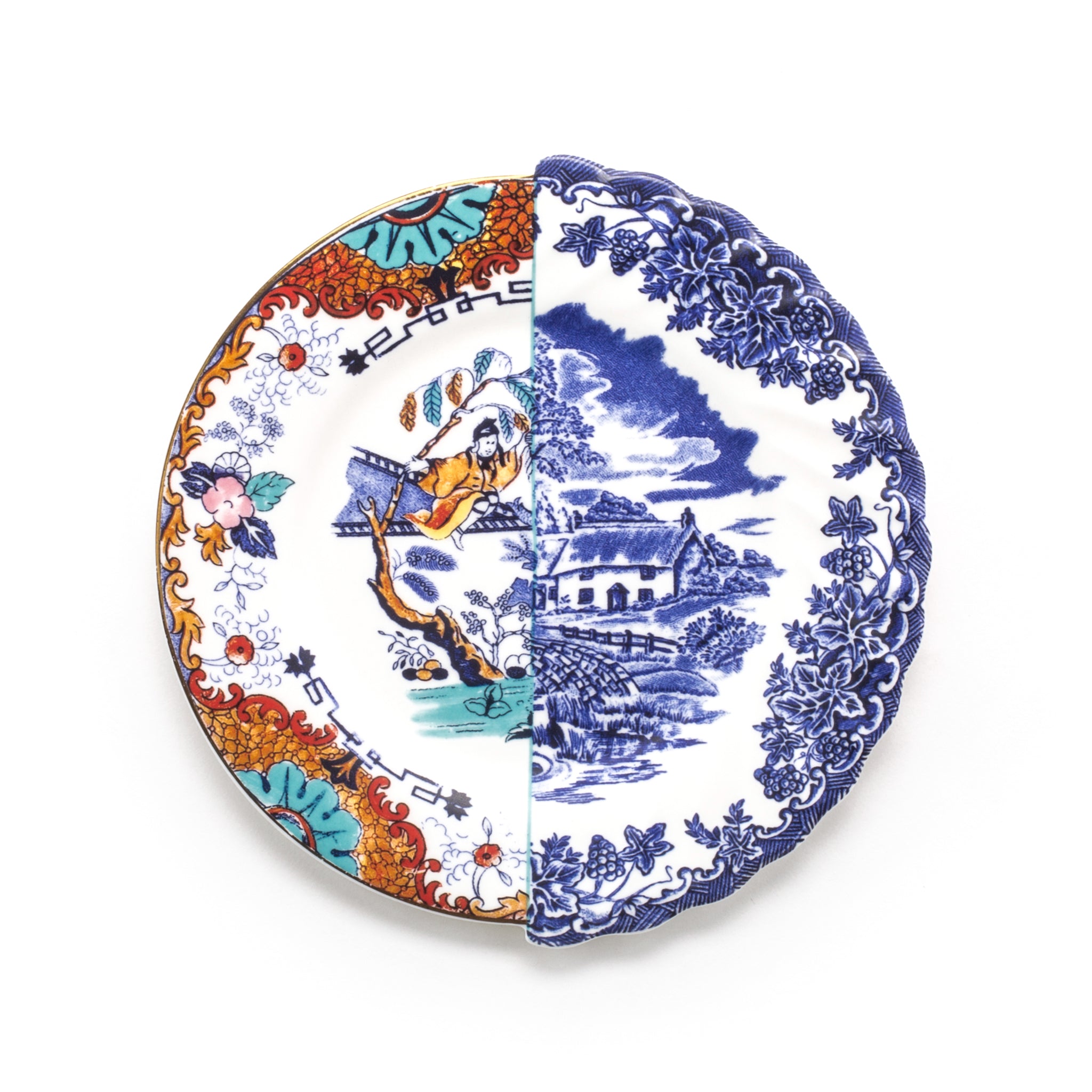 Platos de postre híbridos VALDRADA, juego de 2, porcelana