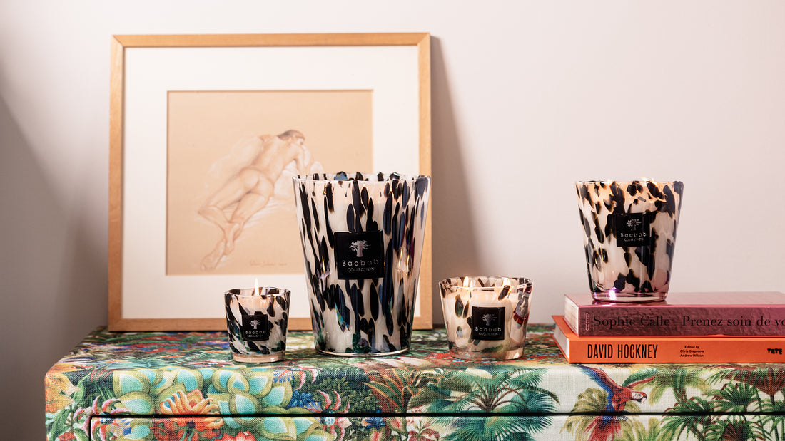 Duftkerze PEARLS BLACK in Max 08 von Baobab Collection