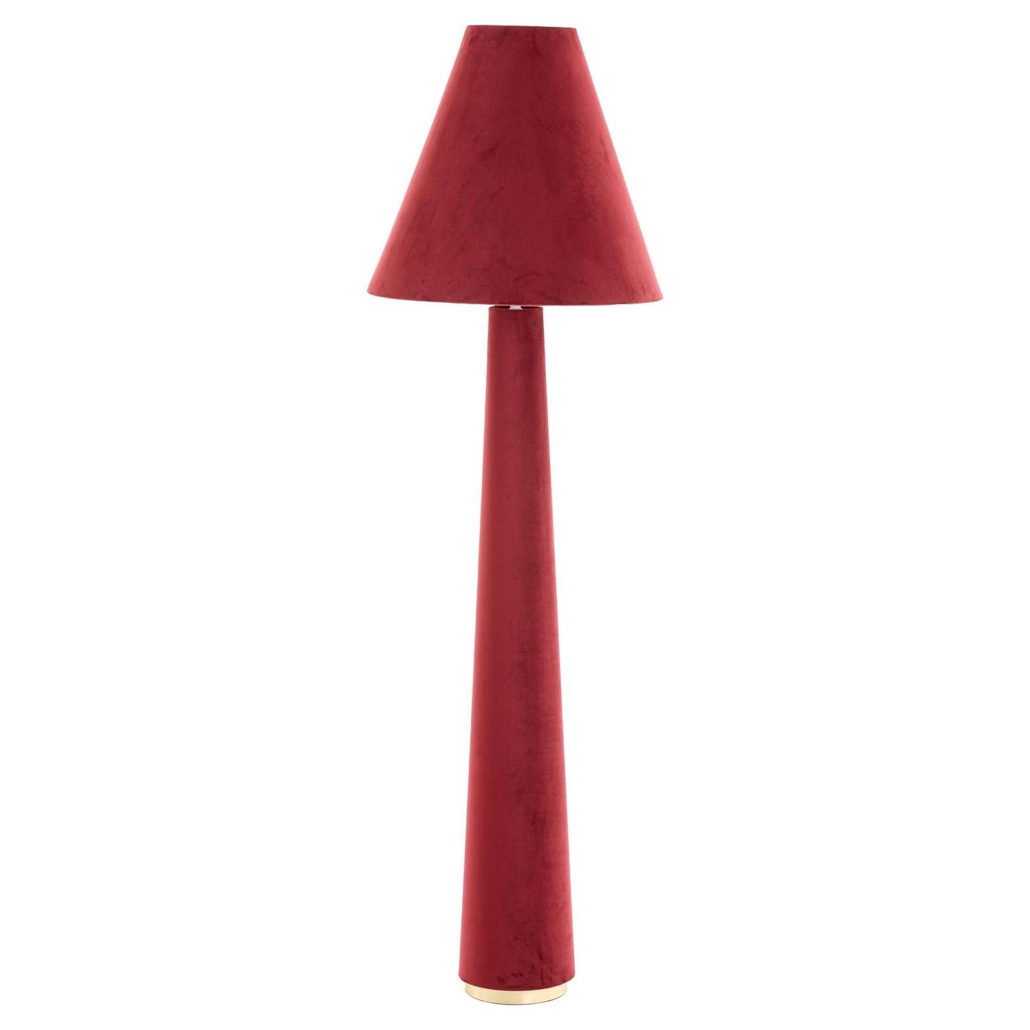 Edle DEVIA Velvet Stehlampe burgund als Wohnaccessoire