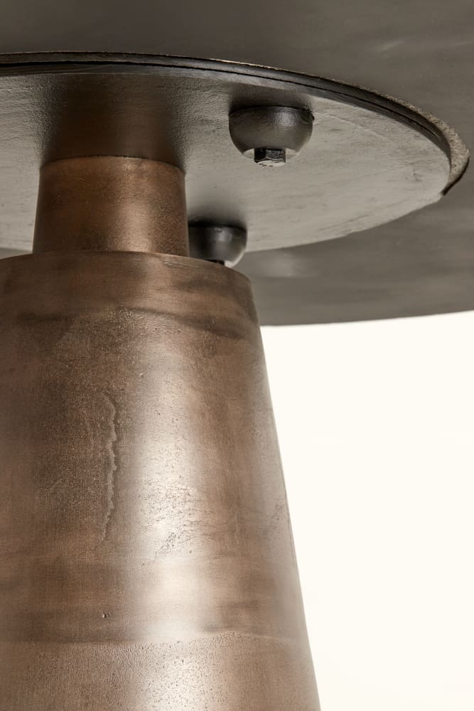 Esstisch YNEZ dunkel braun Marmor Ø100x78 cm