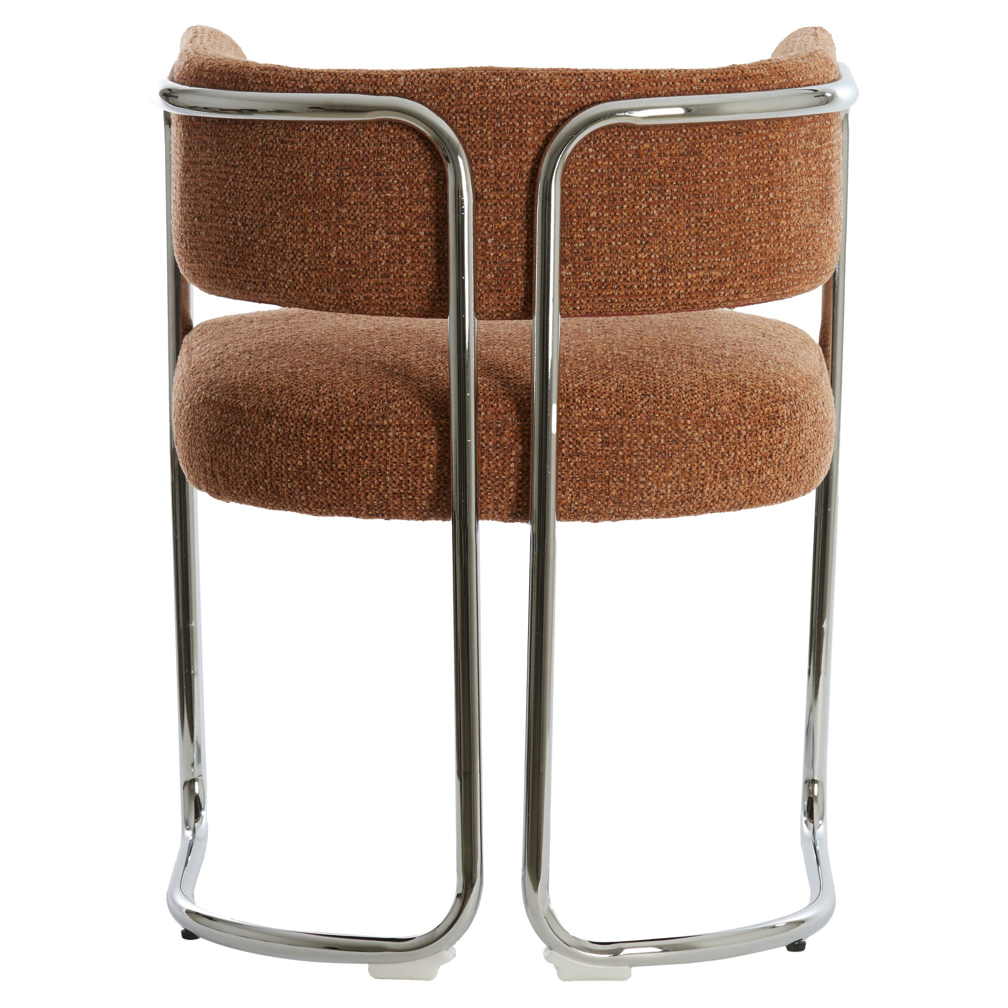Stilvoller ADANTE Esszimmerstuhl in Karamell mit Chromdetails, von Light & Living.