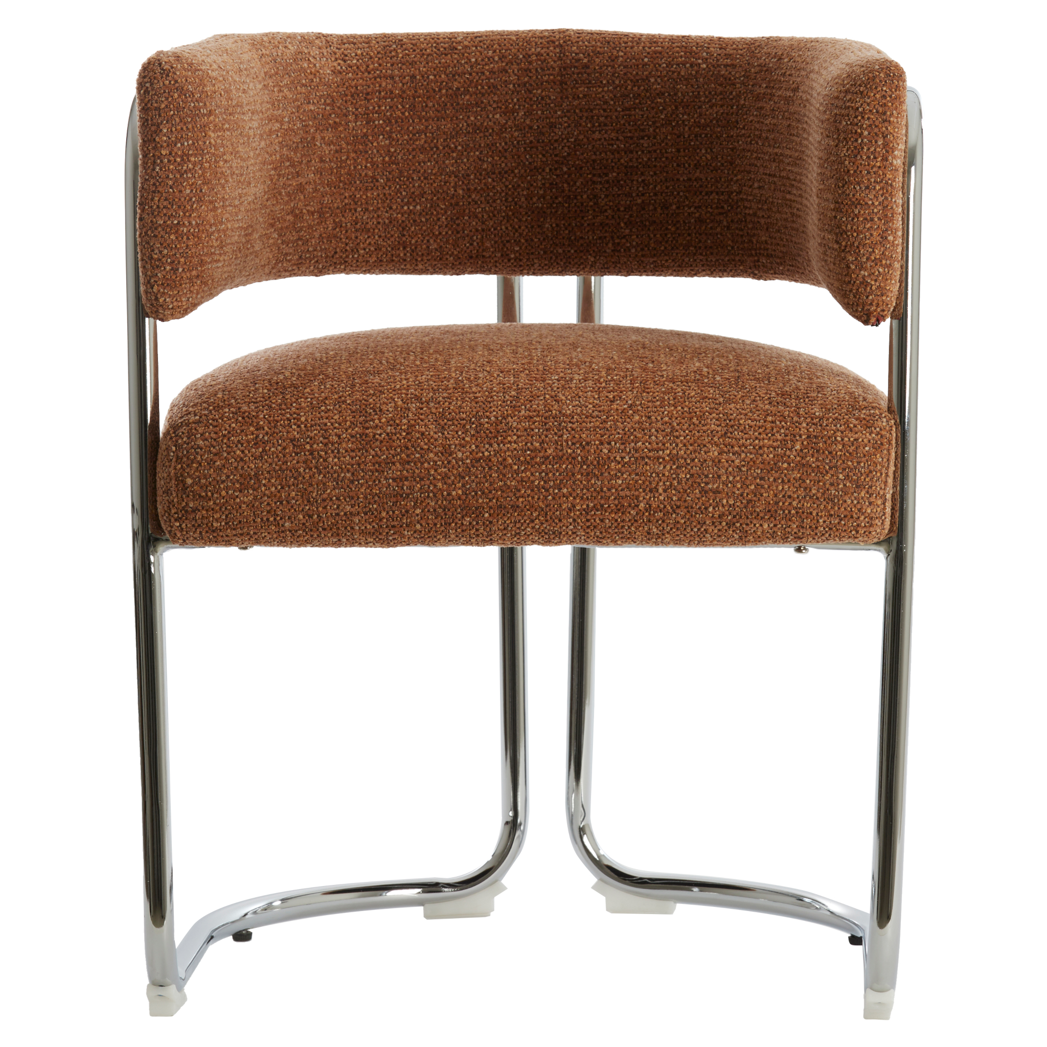 Retro Vibes mit dem ADANTE Stuhl in Karamell, Chromgestell von Light & Living.