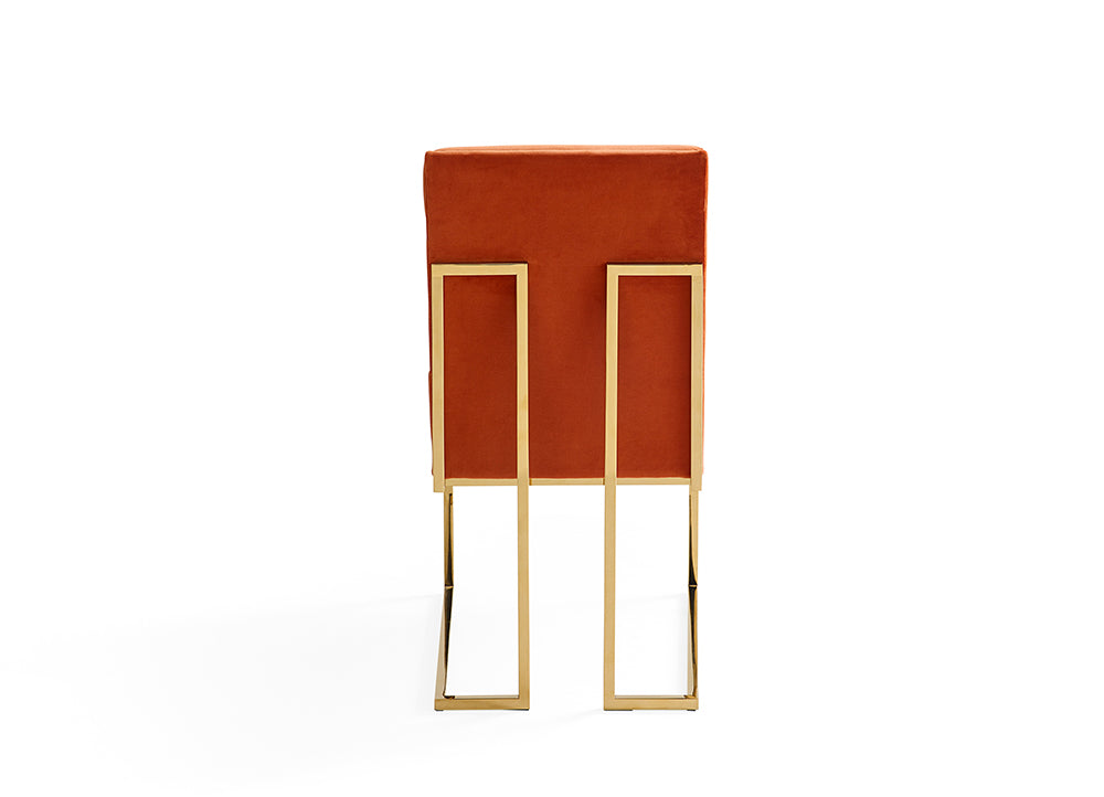 Esszimmerstuhl CHANELLED GOLDFINGER orange von Jonathan Adler