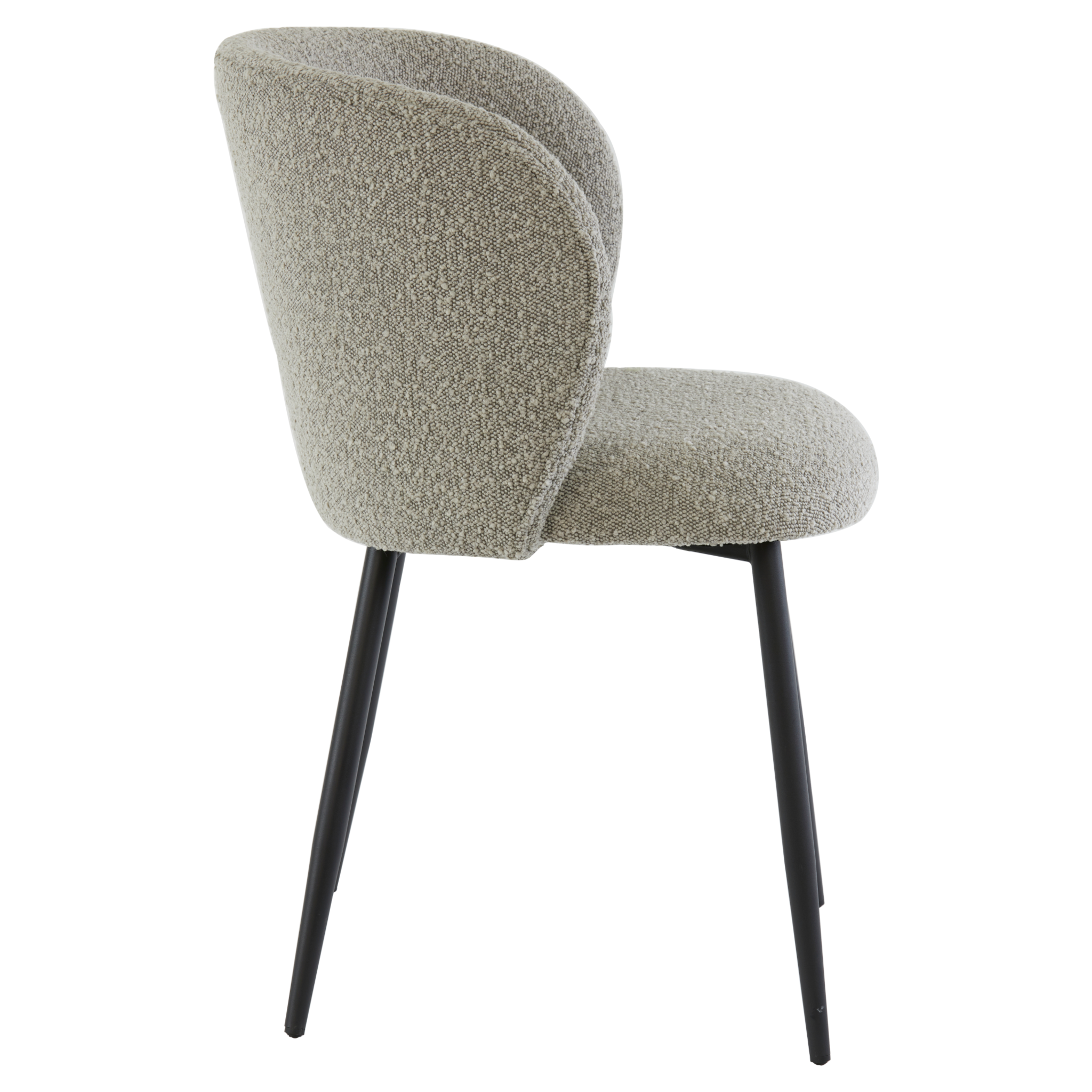 Komfortabler Designstuhl ELYNA mit geschwungenem Rückenpolster und eleganter Form