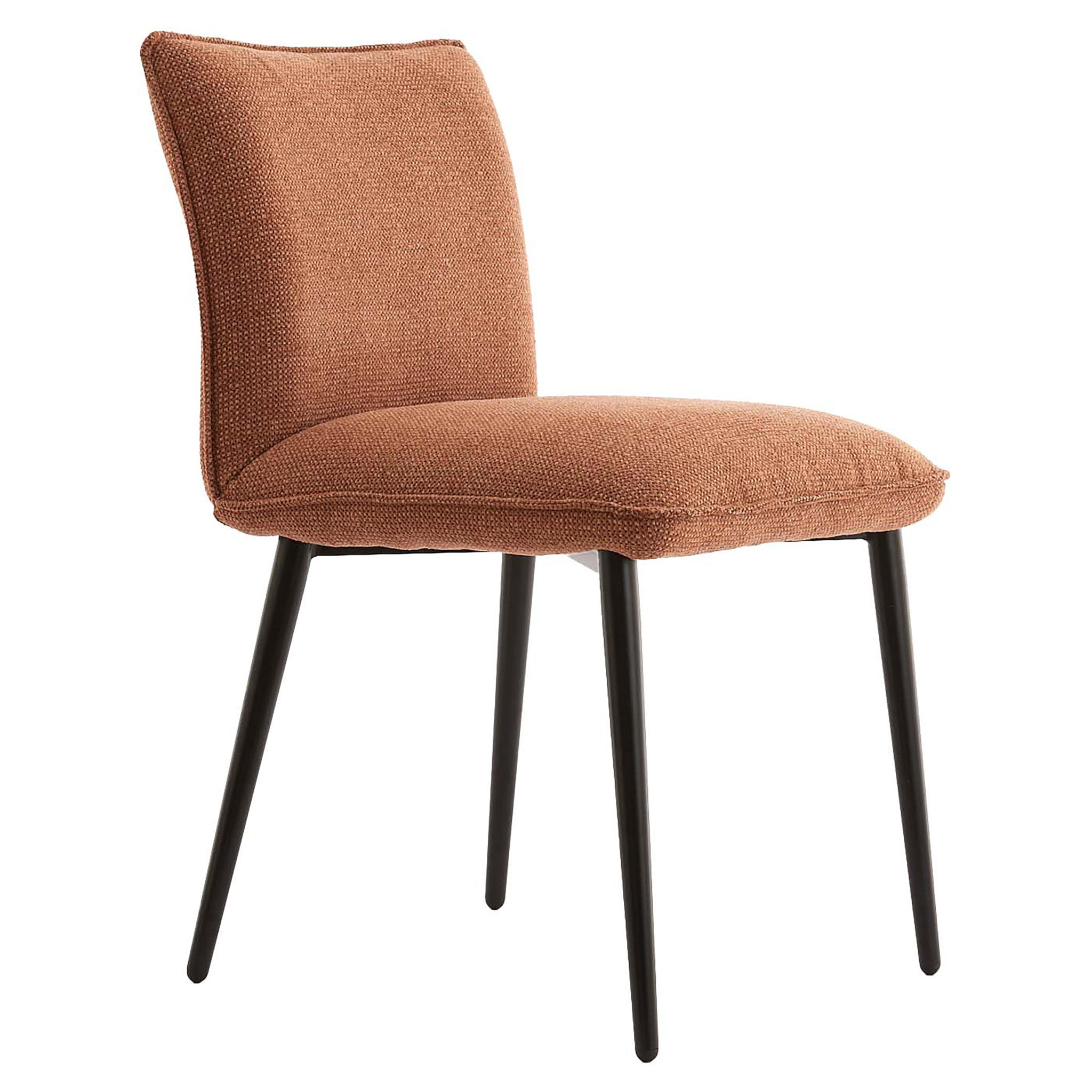 Moderner VADENI Stuhl in Terra mit schwarzen Füßen, von Light & Living.