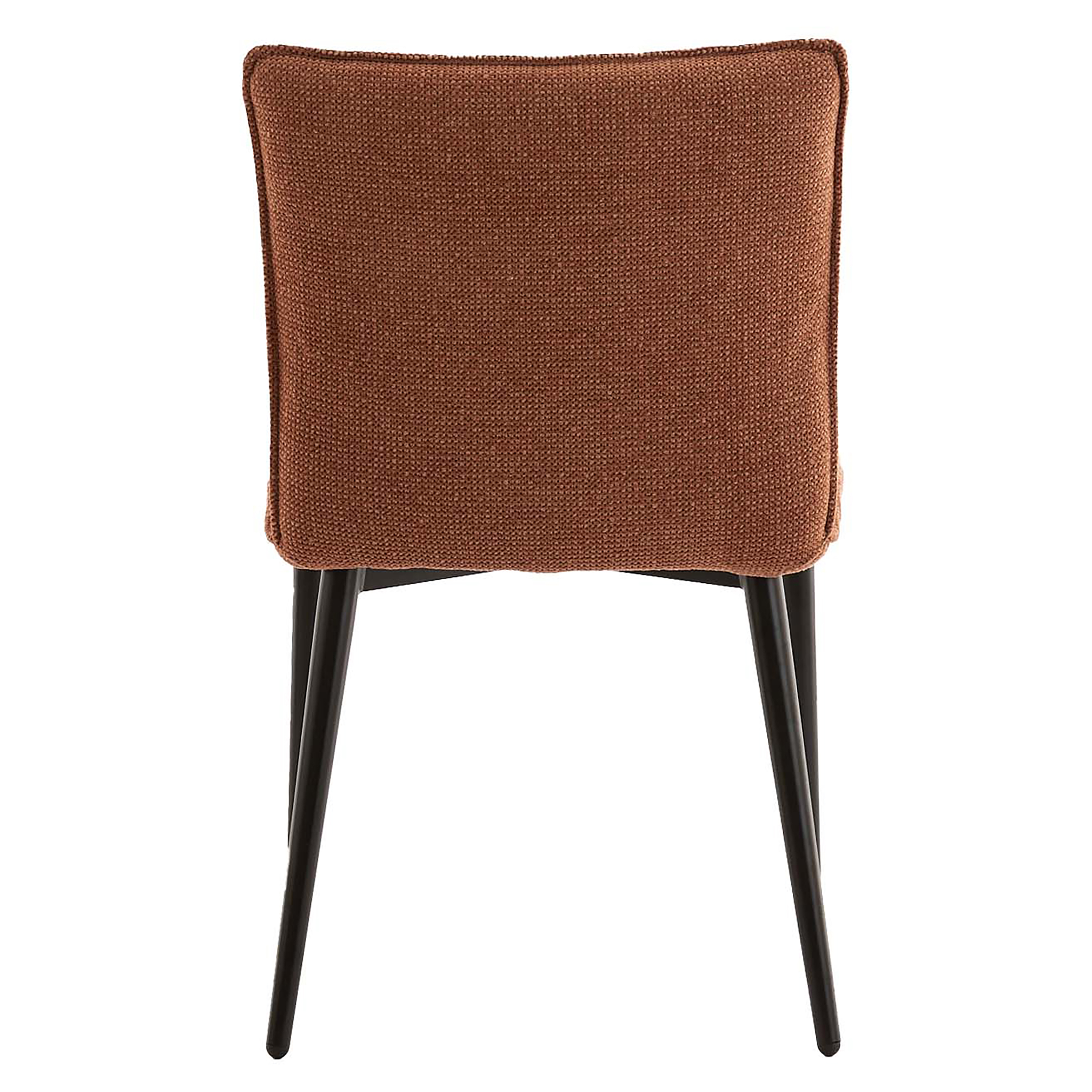 Schickes Design des VADENI Stuhls in Terra und Schwarz – ein Highlight für jedes Esszimmer.