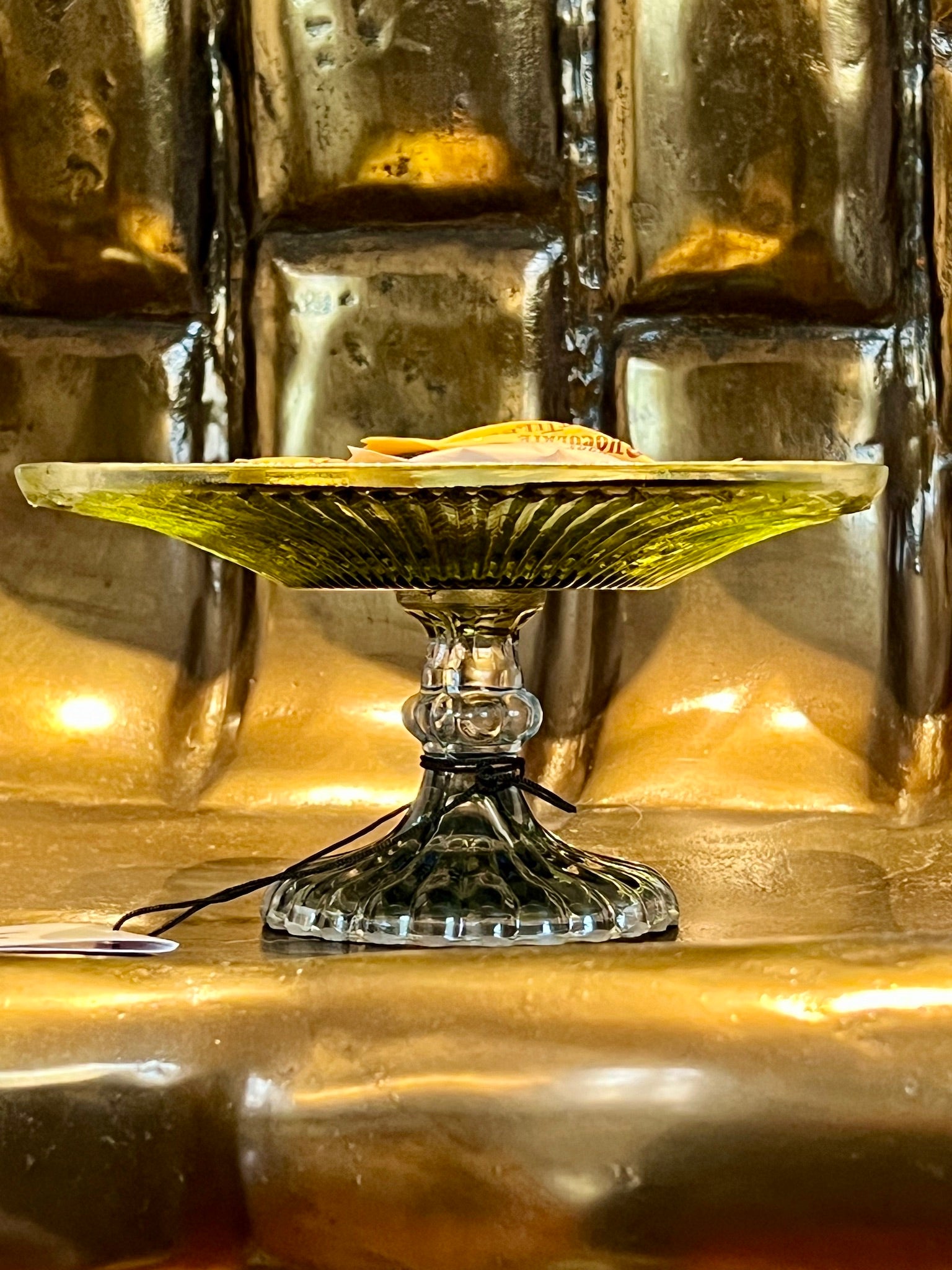 Etagere de cristal NORDIC ELEGANCE en azul humo/oliva