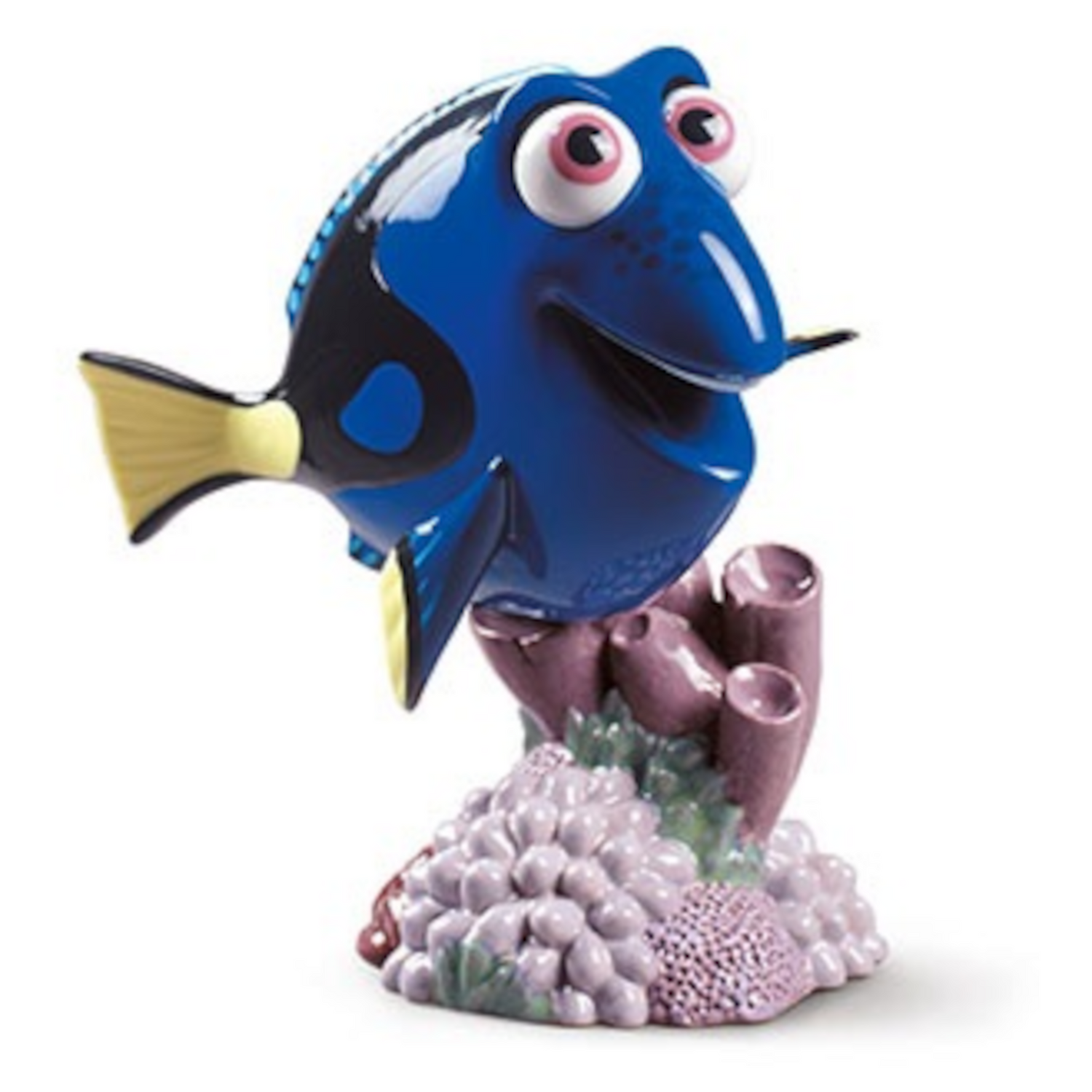 Detailreiche Porzellanfigur von Dory mit lebendigen Farben und glänzender Oberfläche.