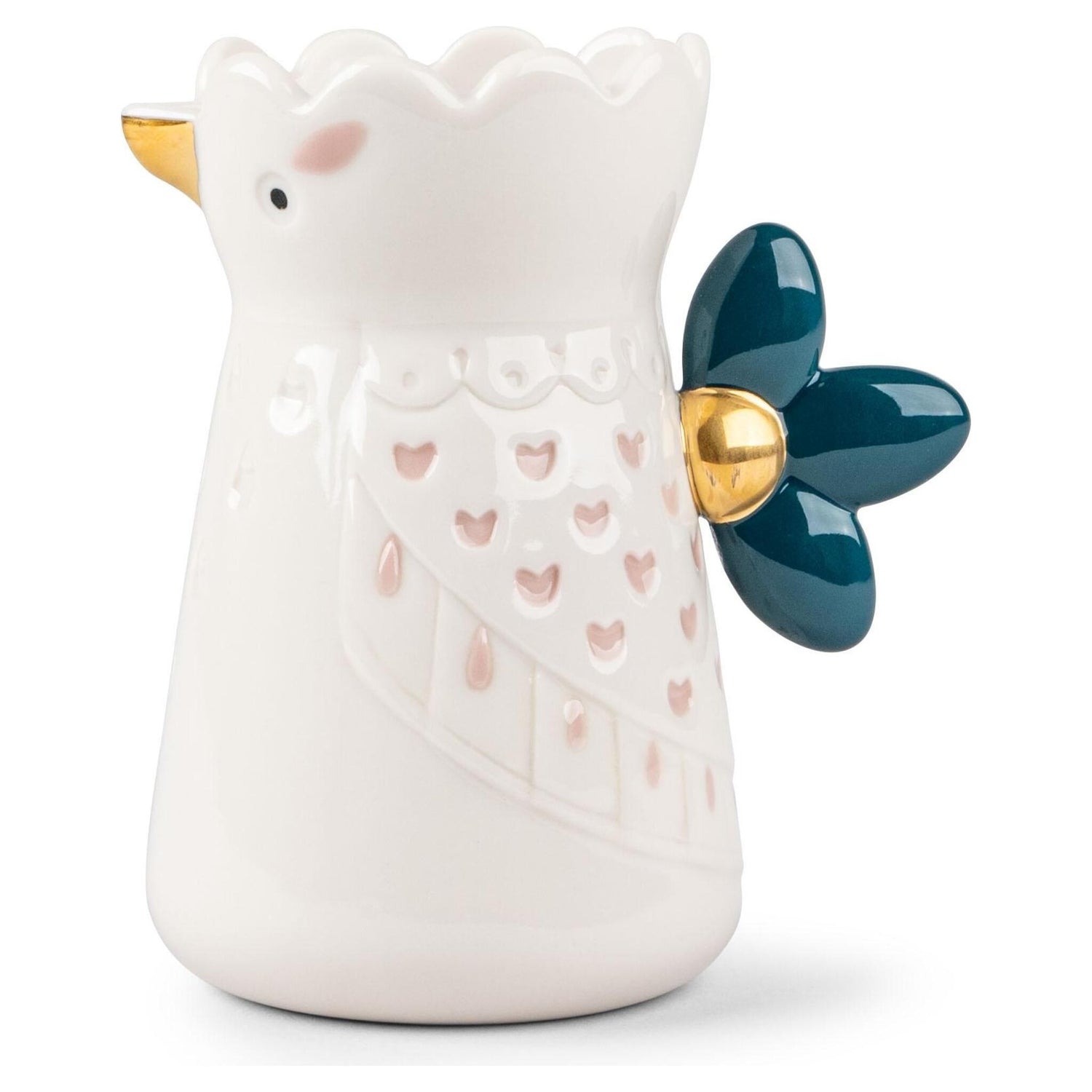 Milchkännchen Kawki aus Porzellan mit Goldglanz, Designobjekt