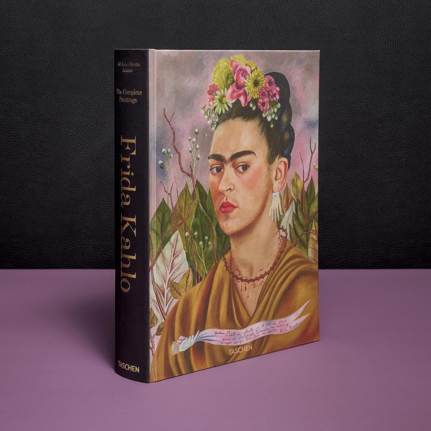 Kunstbuch Frida Kahlo. The Complete Paintings im XL-Format vom TASCHEN Verlag, mit farbenfrohem Porträt-Cover der Künstlerin