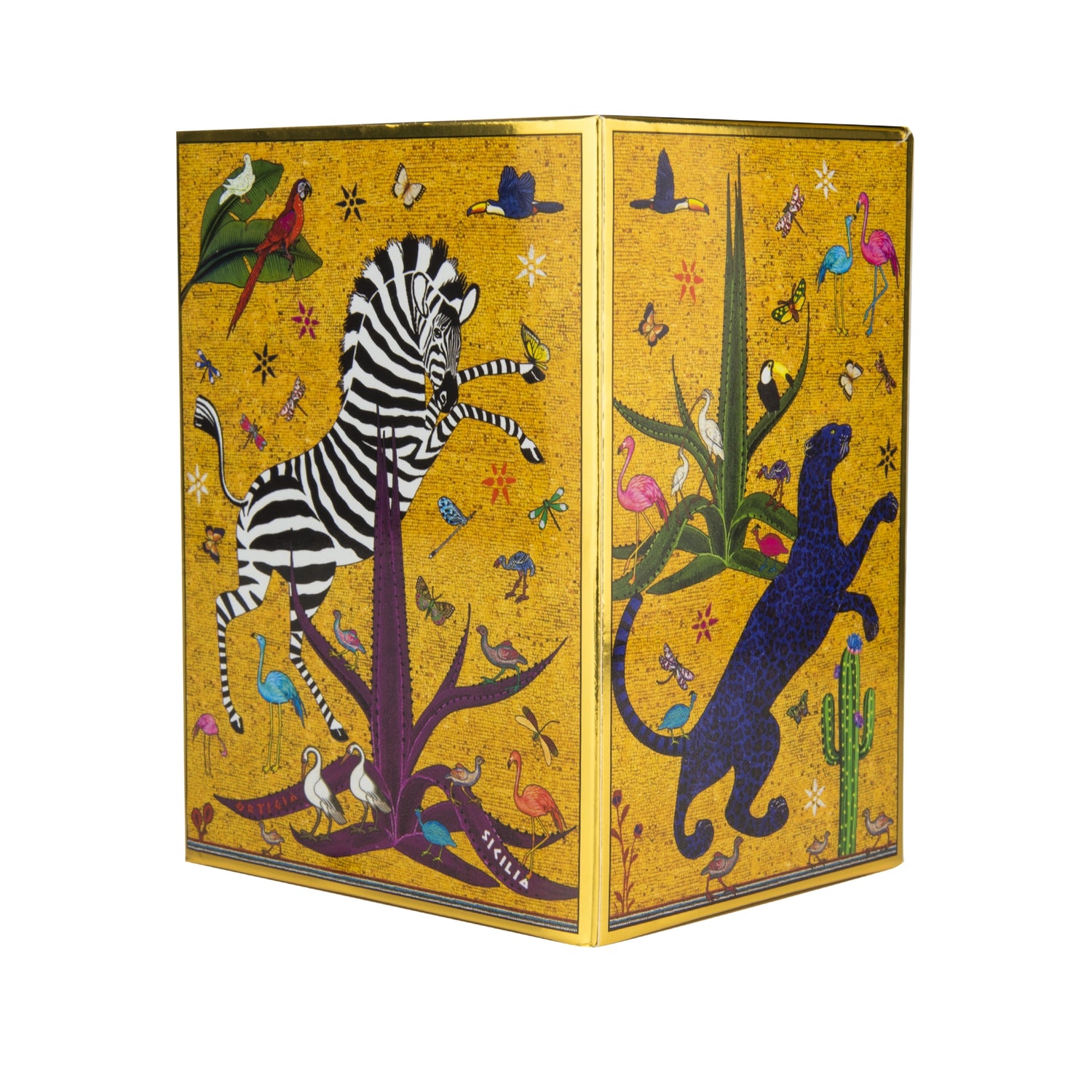 Kleine Karaffe „Jug Ceramic Sahara“ Jungle-Motiv in Geschenkbox