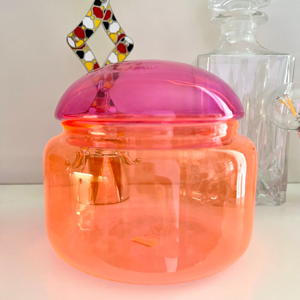 Glasdose VOILE pink/orange ø14x12cm GiftCompany