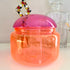 Glasdose VOILE pink/orange ø14x12cm