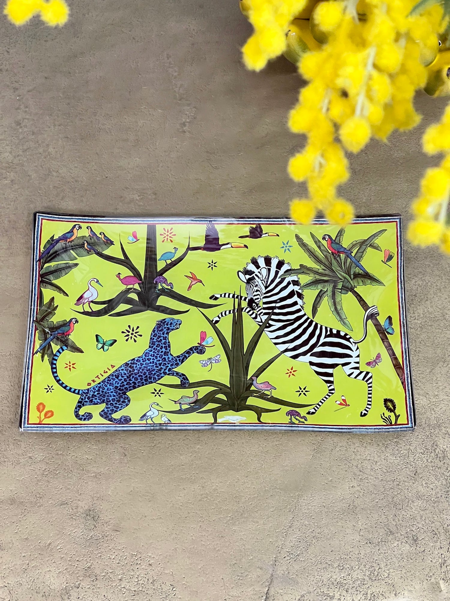 Glass Plate JUNGLE Large