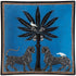 Glasteller MOSAICO blau / quadratisch 25x25 cm