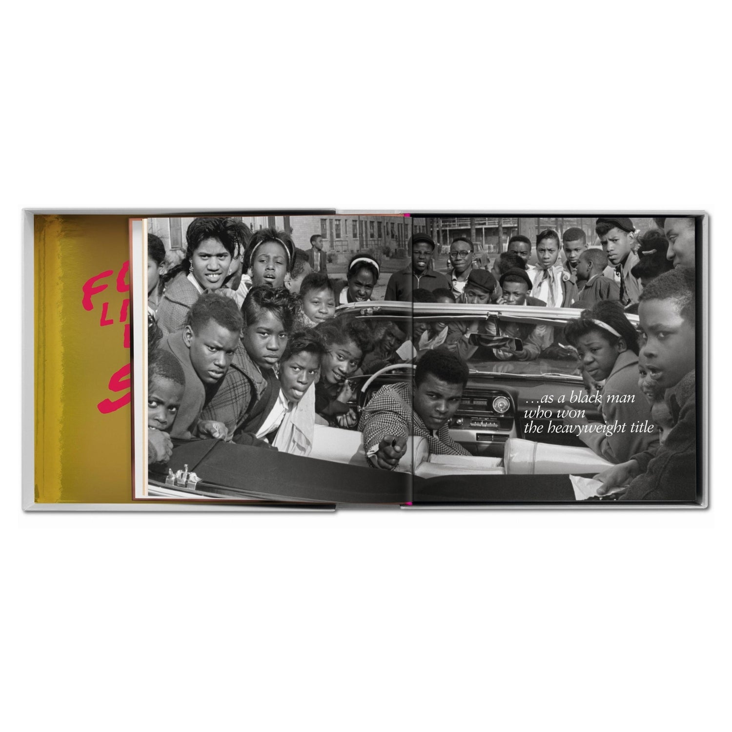 GOAT SUMO limitierte Edition – Cover mit Muhammad Ali in pinkem Leder gebunden