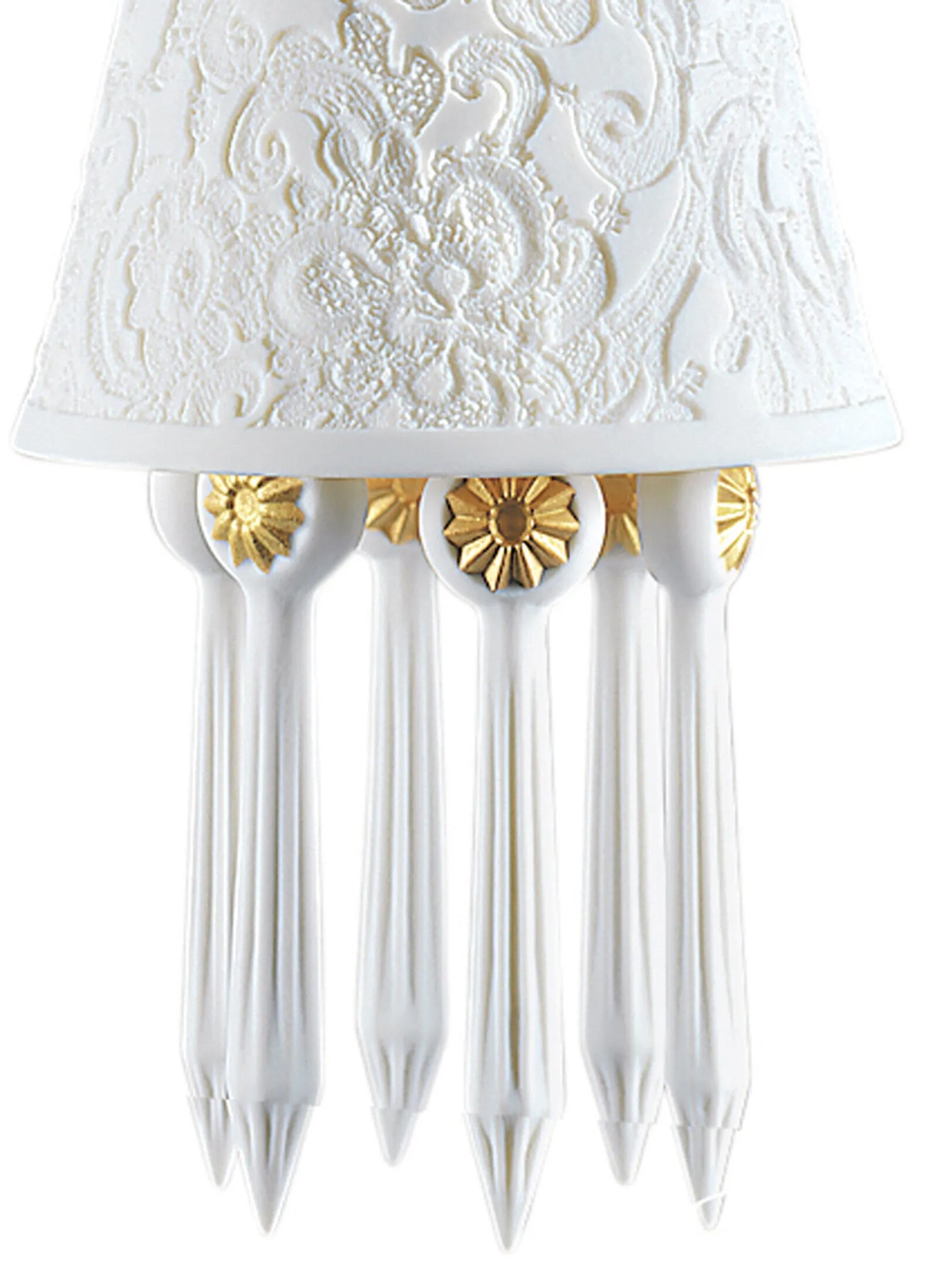 Hängeleuchte BELLE DE NUIT mit Lithophan und Tränen in Golden Luster von Lladró