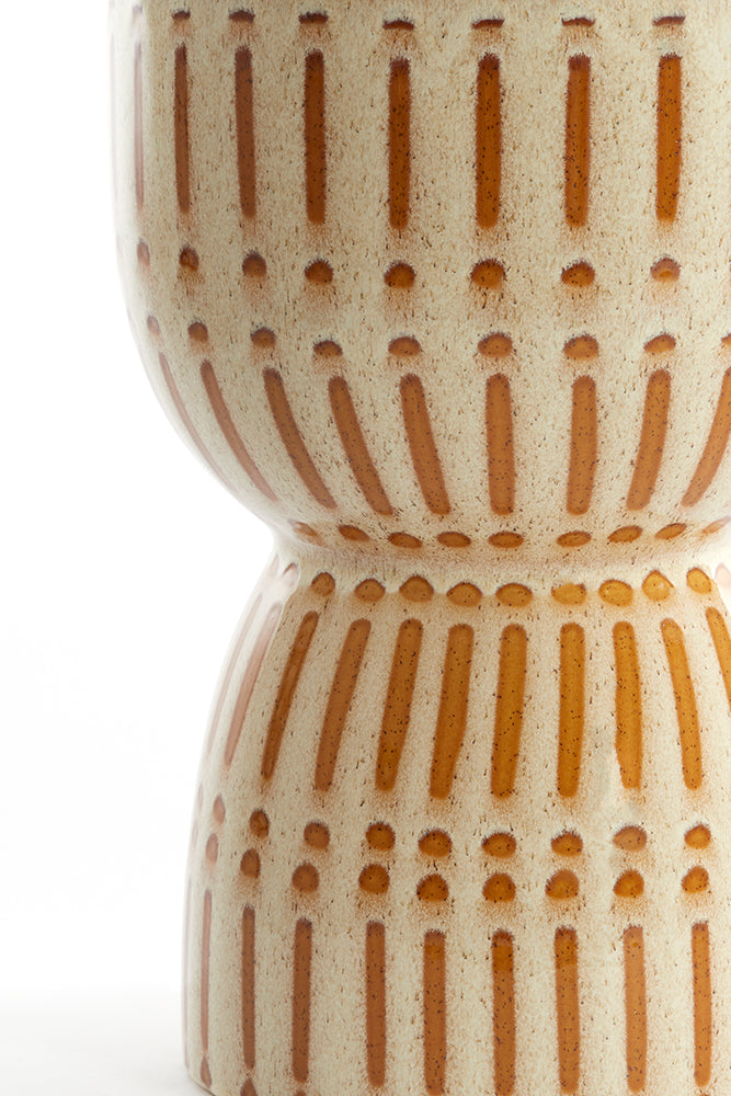 Hocker FINCA creme+braun ø 28,5x42cm der Marke Light & Living