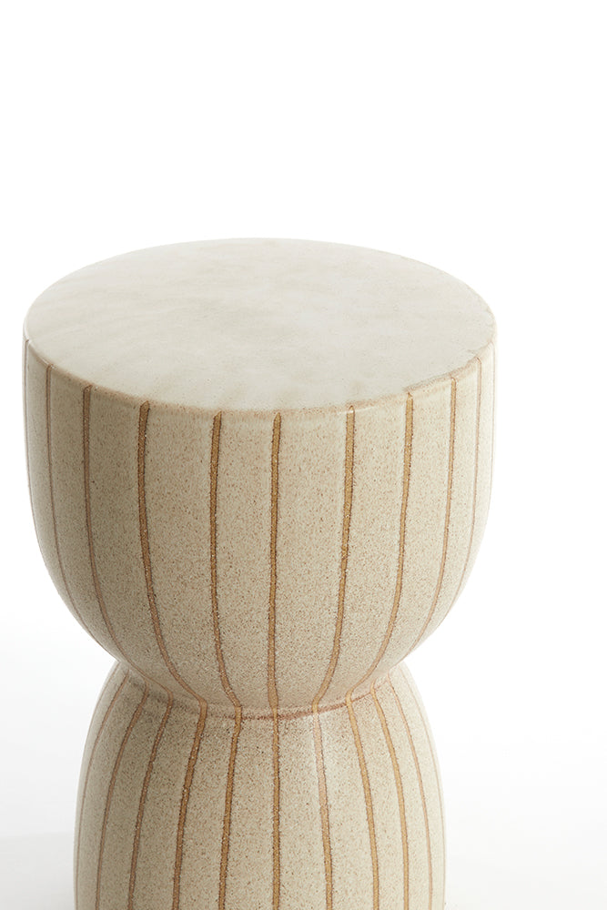 Hocker FINCA sand+braun ø 28,5x42cm der Marke Light & Living