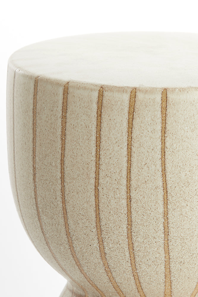 Hocker FINCA sand+braun ø 28,5x42cm der Marke Light & Living