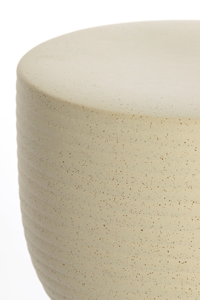 Hocker FINCA matt creme ø 28,5x42cm der Marke Light & Living