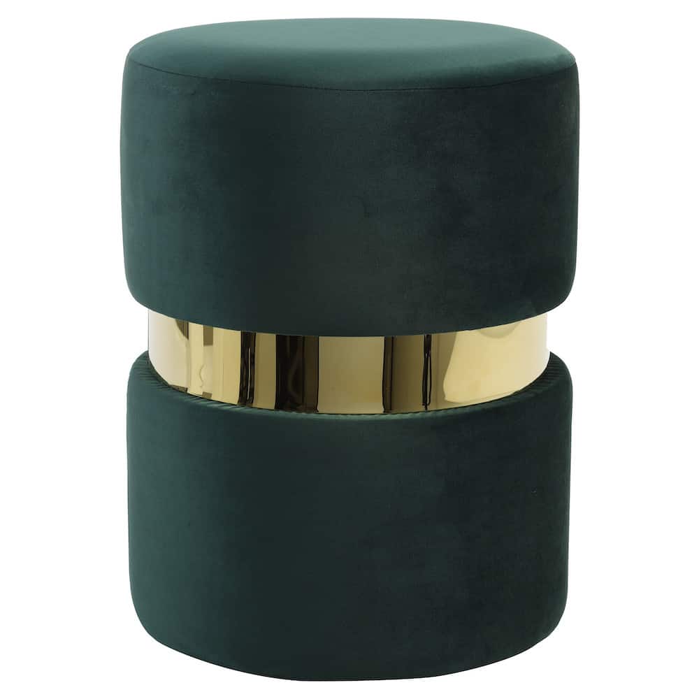 Hocker JAMEE Samt grün-gold