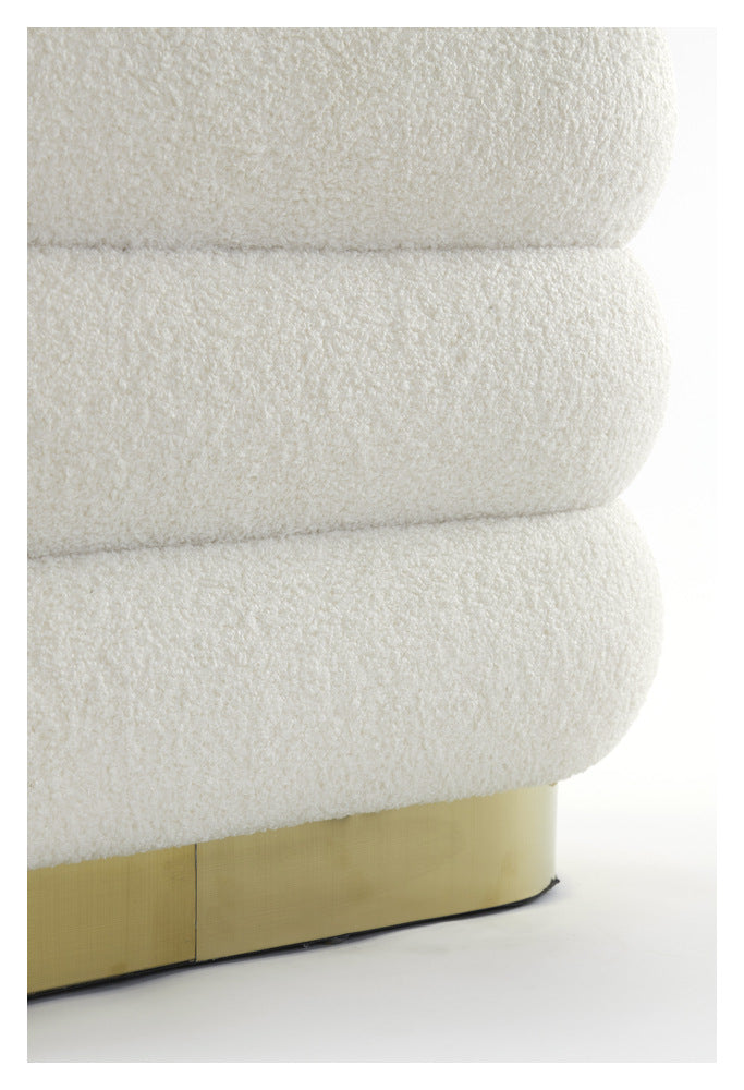 Hocker LYALL gold/ weiß