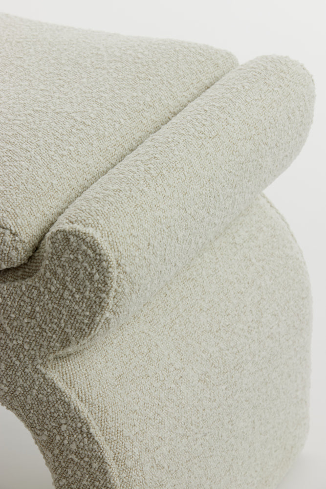 Hocker NAFYA hell beige 60x46x46cm