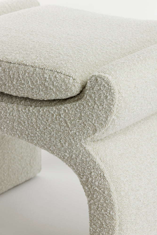 Hocker NAFYA hell beige 60x46x46cm