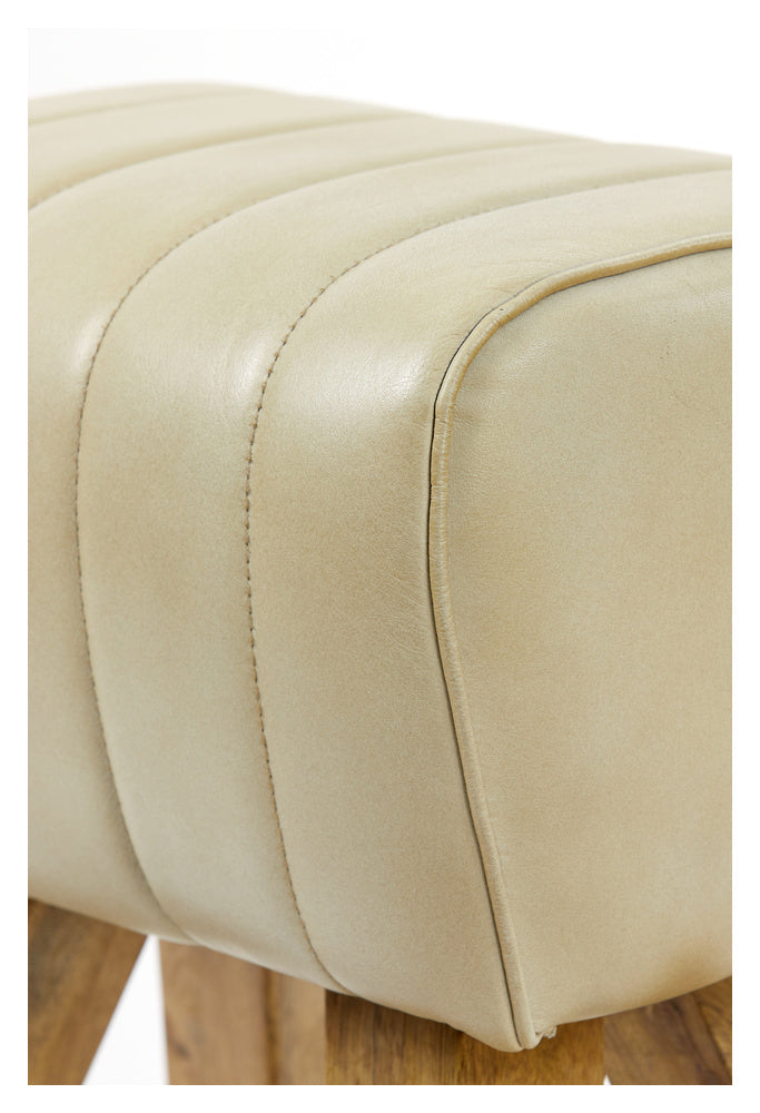Hocker RAMY Leder sand