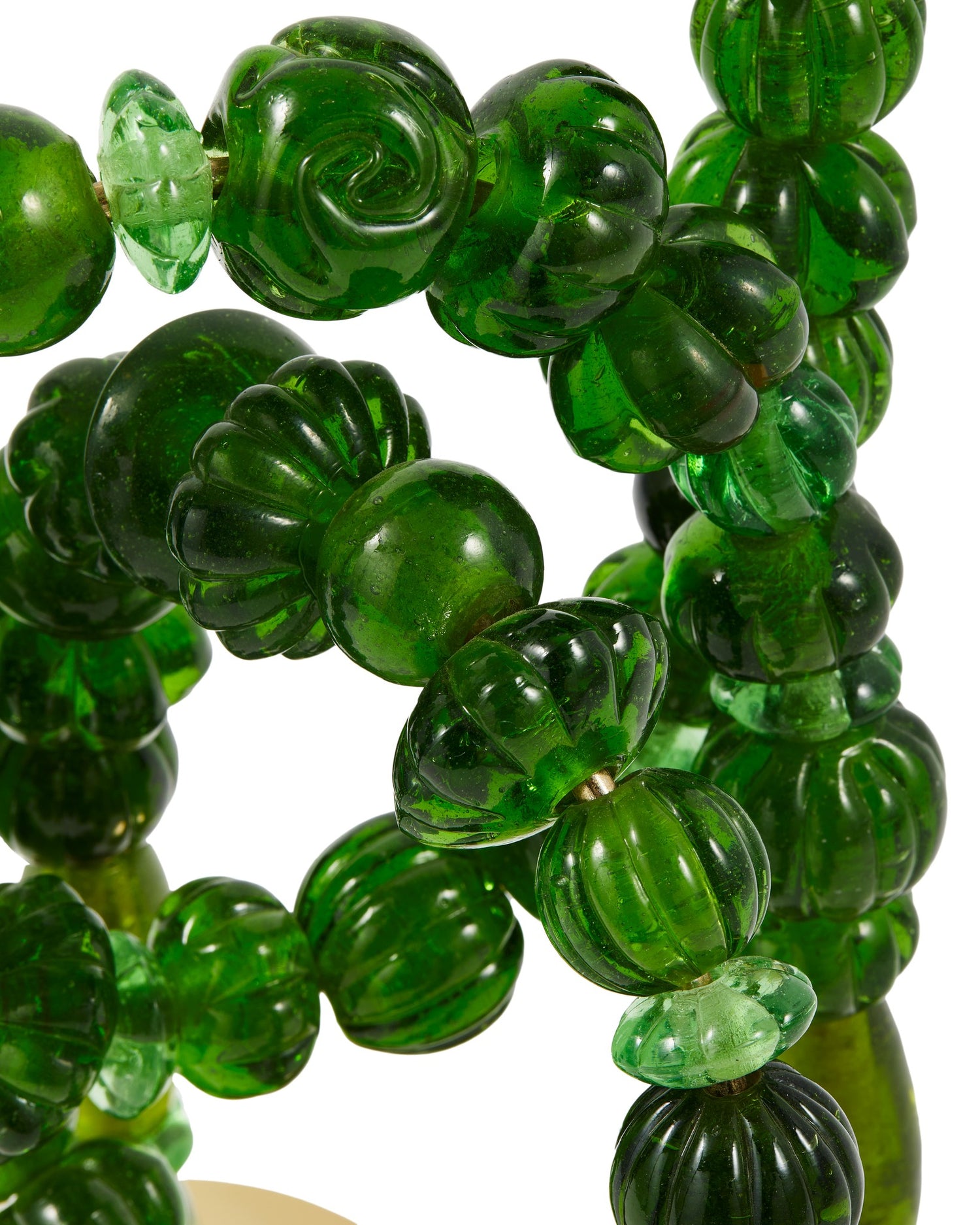 Beads Kerzenhalter mit Glasperlen in Schwarz Weiß Grün