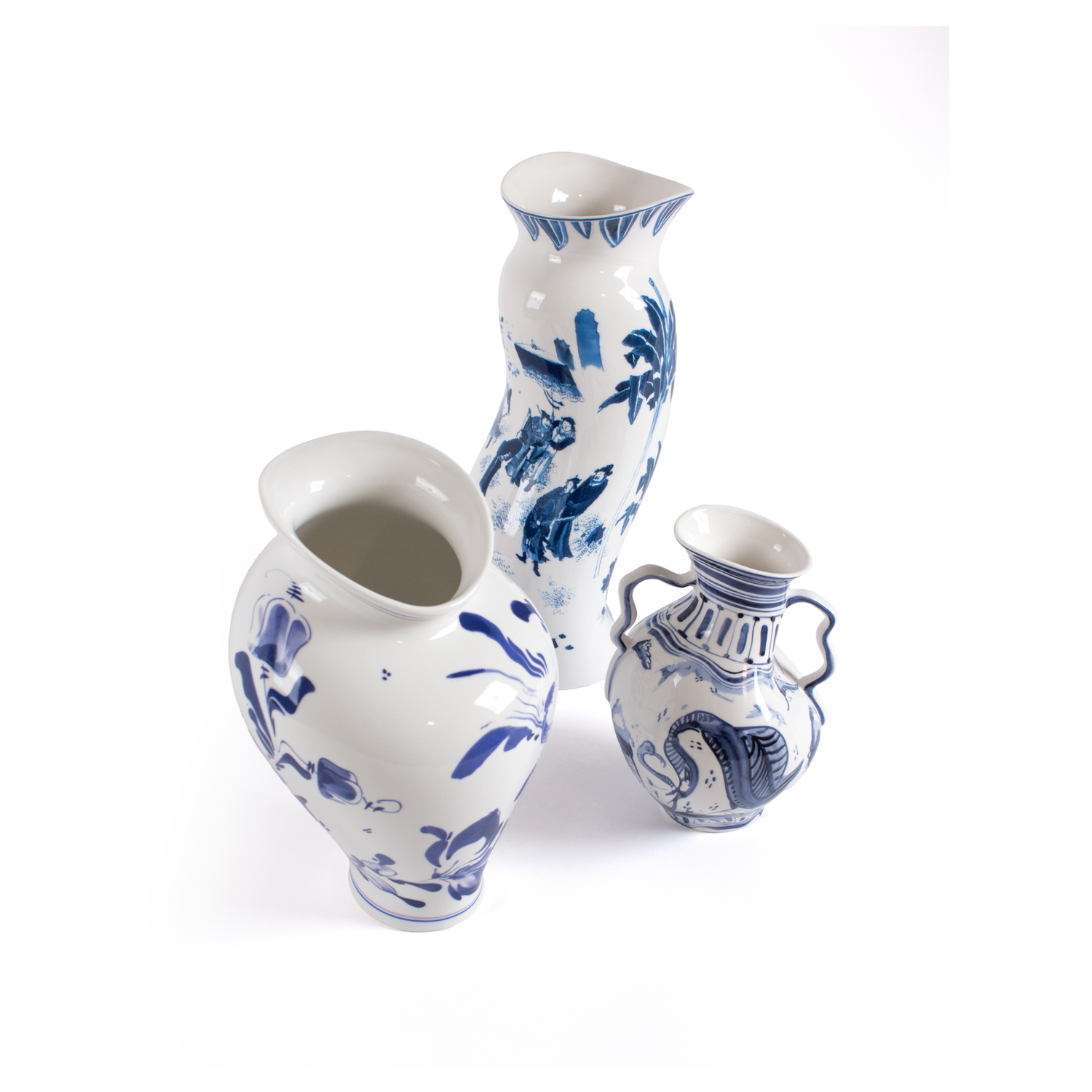 IBEX Vase mit verspielter Form und handgemaltem Tiermotiv