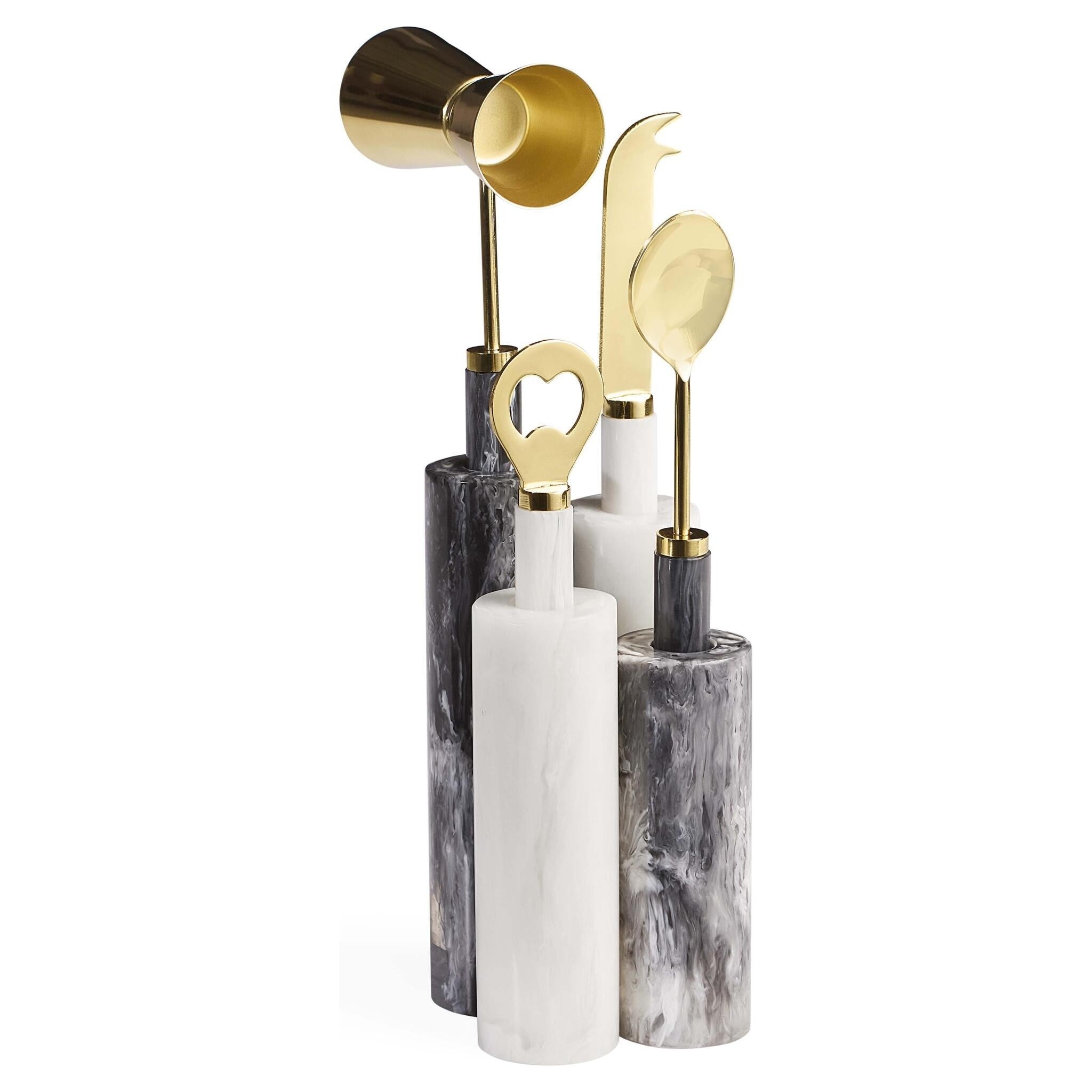 Como Black & White Bar-Set von Jonathan Adler