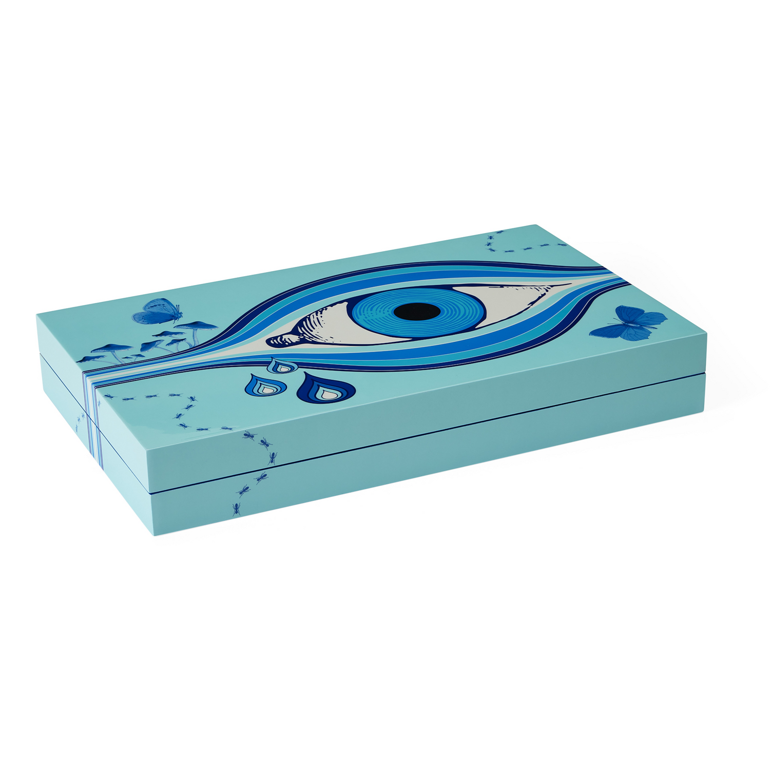 Modernes Brettspiel in Blau und Weiß von Jonathan Adler