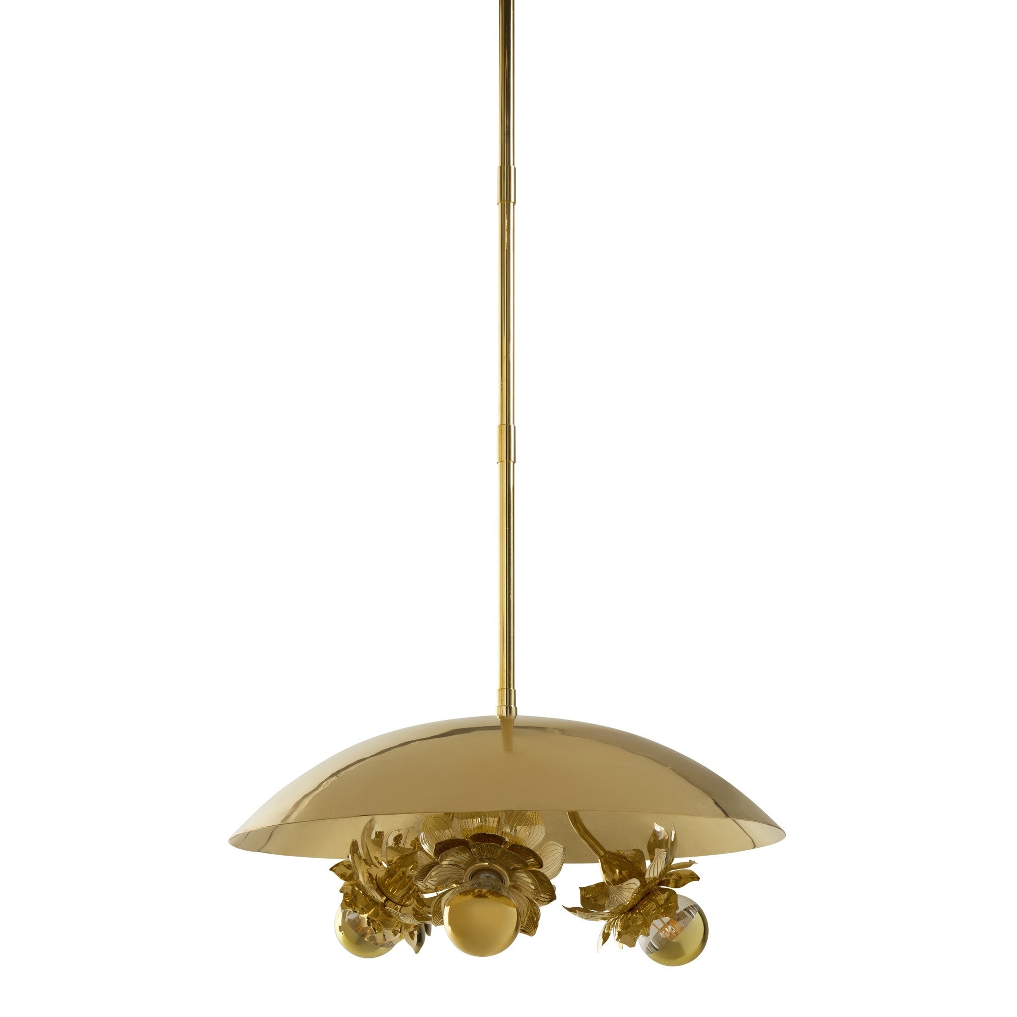 Skulpturale Deckenlampe aus poliertem Messing von Jonathan Adler
